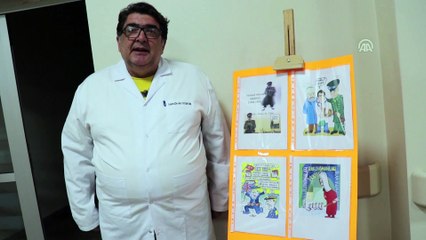 Doktorun karikatürleri hastane koridorlarında sergileniyor - ORDU