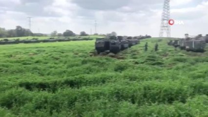 Gazze Sınırında Onlarca İsrail Tankı Gözlendi