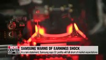 Samsung says Q1 earnings will fall short of expectations
