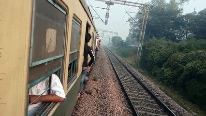 EMU Waiting for passing other train