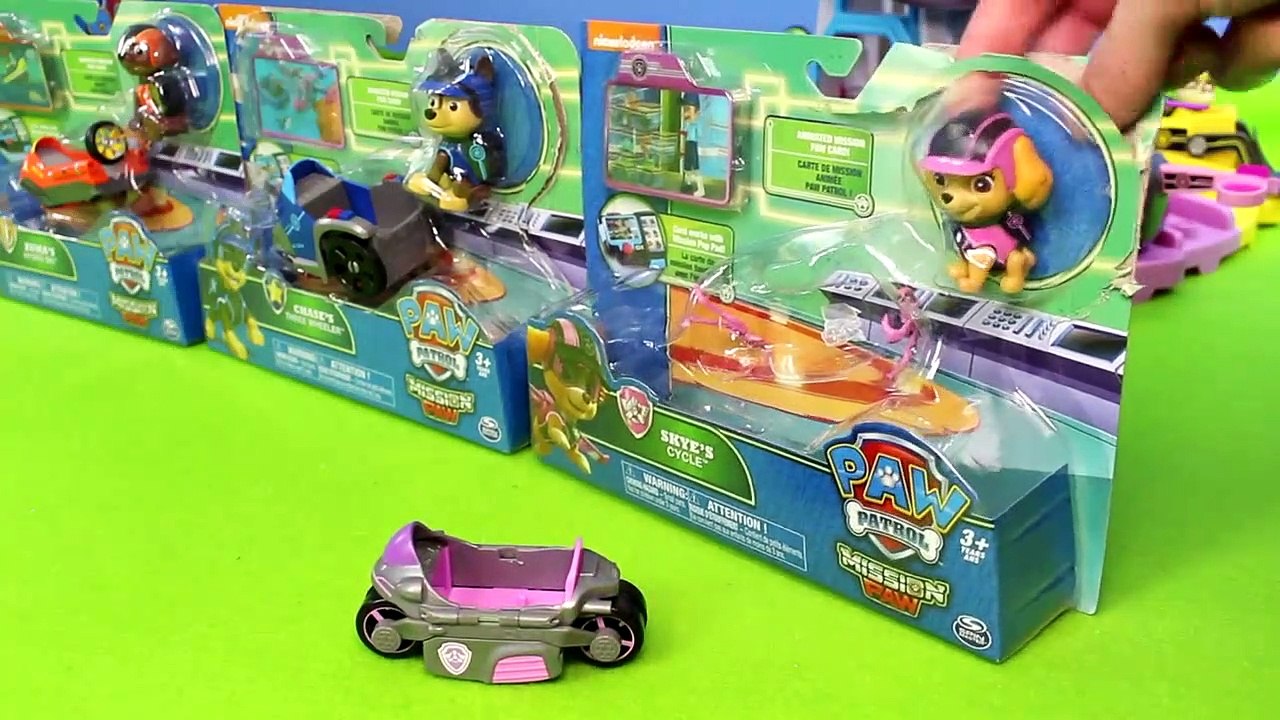 Paw Patrol Unboxing: Mission Cruiser, Chase Ryder Skye & Pompier Marshall petites Voitures | Gertie S. Bresa