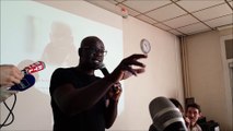 Lilian Thuram au lycée Marie Curie, à Strasbourg