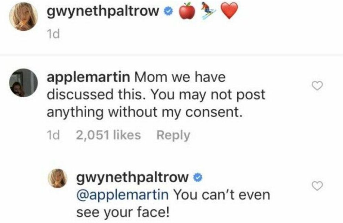 Gwyneth Paltrow fa arrabbiare la figlia con un selfie