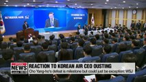 Reaction to Korean Air CEO losing seat on board