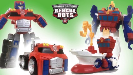 下载视频: Transformers Rescue Bots Optimus Prime High Tide Deep Water Rescue Playskool || Keith's Toy Box