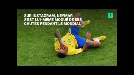 Neymar se moque de ses chutes pendant la Coupe du monde