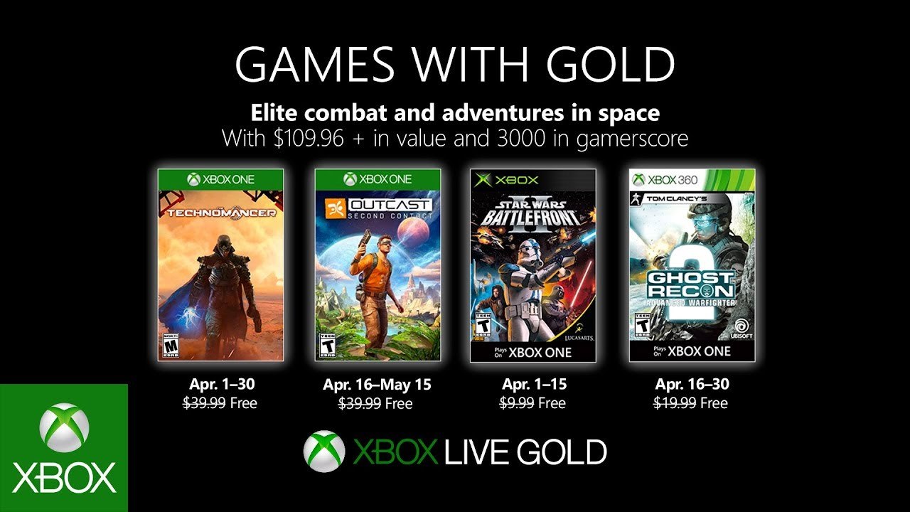 Games with Gold - Avril 2019