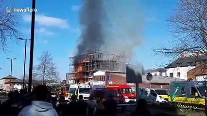 Firefighters battle blaze at Southampton construction site