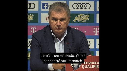 Gr. A - Le coach du Monténégro assure ne pas avoir ''entendu de chants racistes''