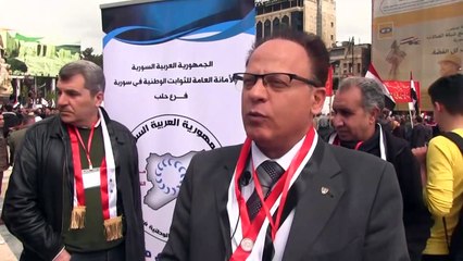 تظاهرات في حلب للتنديد باعتراف واشنطن بسيادة إسرائيل على الجولان