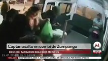 Vídeo: Hombres armados asaltan combi en Zumpango