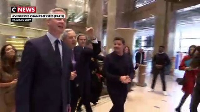 Paris : inauguration d'un nouveau magasin pour les Galeries Lafayette sur les Champs