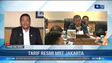 Bestari Barus: Tarif MRT yang Resmi Rp8.500