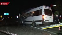 Konya'da yolcu minibüsü kamyona çarptı