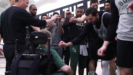 Giannis and the Milwaukee Bucks Makes Easton's Wish Come True