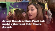 Ariana Grande a Chris Pratt boli medzi výhercami Kids' Choice Awards.