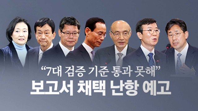 7대 검증 기준 통과 못해 ...보고서 채택 난항 예고 / YTN