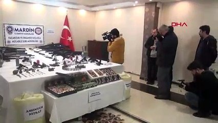 Mardin’de cephanelik ve tarihi eserler ele geçirildi