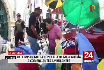 Decomisan media tonelada de mercadería en Gamarra