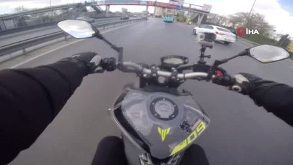 E-5 Karayolu'nda Motosikletli Maganda Sevgilisine Dehşeti Yaşattı