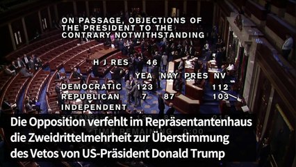 Schlappe für US-Demokraten im Mauerstreit