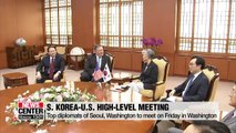 Top diplomats of Seoul, Washington to meet this Friday to talk N. Korea