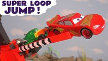 Hot Wheels Cars 3 Super Loop Jump with Disney Pixar McQueen vs DC Comics Justice League & Marvel Avengers 4 Superheroes along with PJ Masks and Jackson Storm in this Family Friendly Full Episode