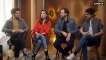 François Civil, Joséphine Japy, Benjamin Lavernhe et Hugo Gélin pour Mon Inconnue - Tchi Tcha du 26/03