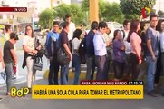 Metropolitano: caos en estación Naranjal por eliminación de fila de sentados