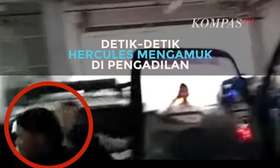 Detik-Detik Hercules Mengamuk Pukul Wartawan di Pengadilan
