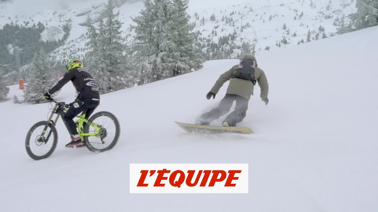 Ludovic Guillot-Diat défie Tom Barrer avec un vélo sur neige - Adrénaline - Test it