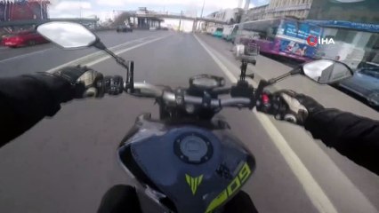 E-5 Karayolu’nda sevgilisine dehşeti yaşatan motosikletli maganda yakalandı