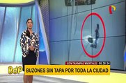 Buzones sin tapa: profundos hoyos en las pistas son verdaderas trampas mortales