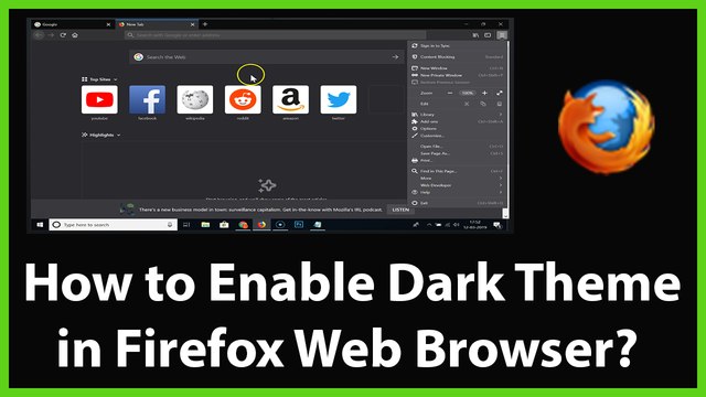 How to Enable Dark Theme in Firefox Web Browser?