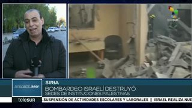 Bombardeo aéreo israelí destruyó sedes de instituciones palestinas