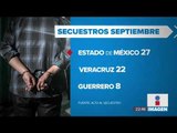 Número de víctimas de secuestro septiembre 2018 | Noticias con Ciro