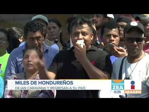 Miles de hondureños dejan caravana y regresan a su país | Noticias con Zea