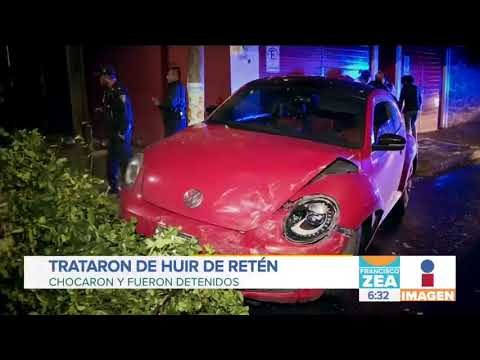 Hombres quisieron evadir retén, chocaron y fueron detenidos | Noticias con Francisco Zea
