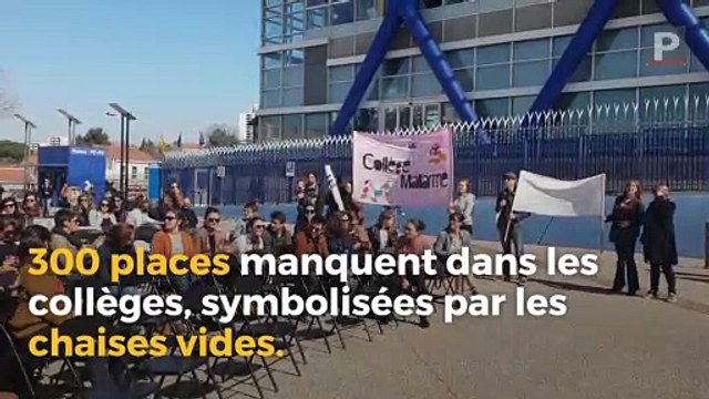 Les professeurs de collège mobilisés devant l'Hôtel du département à Marseille