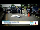 Joven de caravana migrante muere al caer de vehículo que llevaba a varios | Noticias con Zea