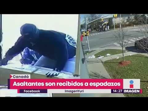 Asaltantes son recibidos a espadazos y huyen | Noticias con Yuriria