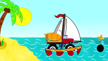 Monster Trucks bétonnière | Fables pour les Enfants | Betoniarka je Akrobacje