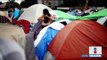 Los migrantes en Tijuana duermen en un espacio rebasado | Noticias con Ciro