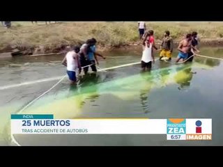 Descargar video: 25 personas mueren en autobús que cayó a canal de agua | Noticias con Zea