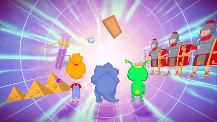 Groovy el marciano ayuda a un bebé dinosaurio perdido - Dibujos infantiles