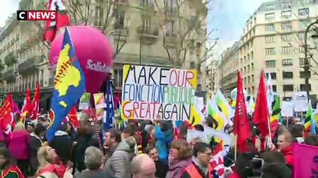 Les fonctionnaires ont manifesté contre le projet de loi de la fonction publique