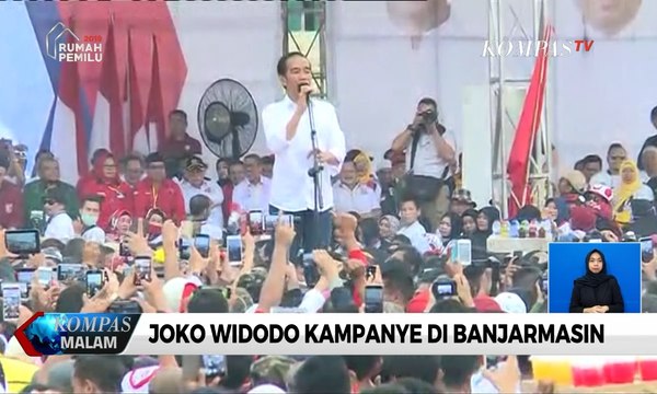 Bersama Yusril, Joko Widodo Kampanye di Banjarmasin