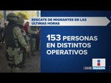 Rescatan a 153 migrantes en las últimas horas | Noticias con Ciro Gómez Leyva