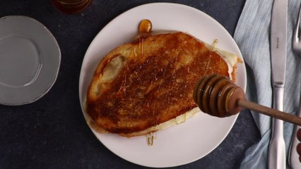 Knife and Fork Grilled Cheese with Honey