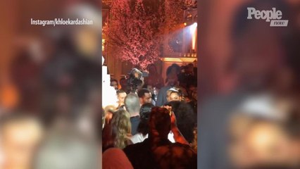 Khloé Kardashian Goes All Out for Diana Ross' Birthday with Teased Hair and a Plunging Gold Gown